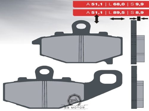 Kawasaki Univerzális Tárcsafék Betét Grt. Zr,Zx,Zzr